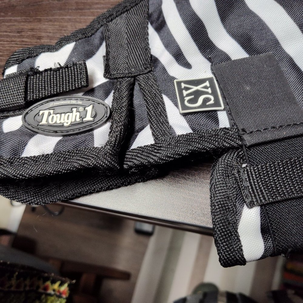 Tough 1 600 Denier Waterproof Zebra Print Dog Coat/Jacket Size Extra Small